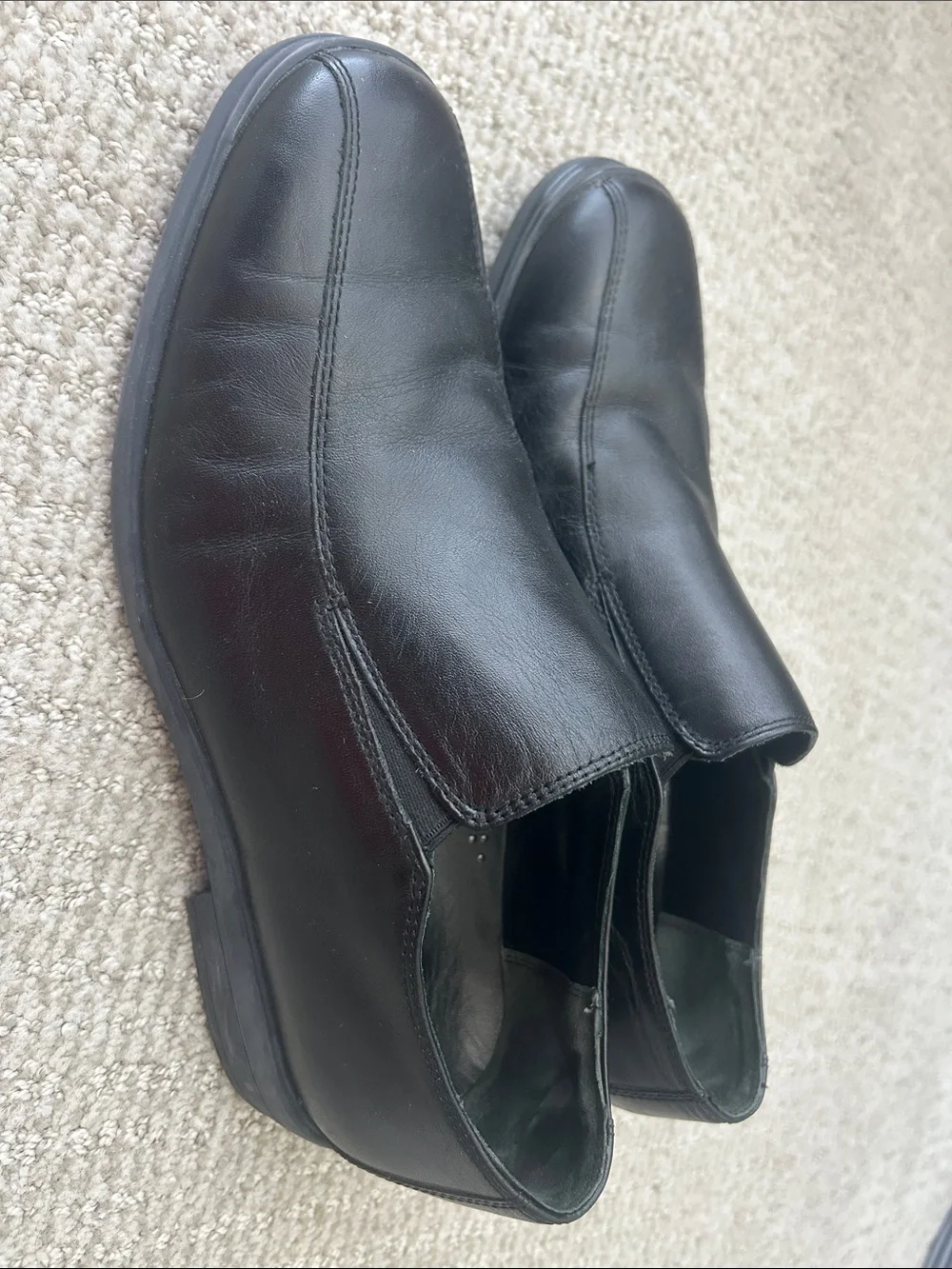 Cole Haan Black Leather Slip-On Loafers